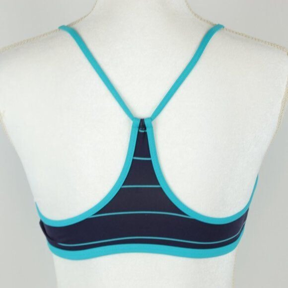 Carve Designs Stinson Women's XS Blue Striped Racerback Padded Bikini Swim Top - Picture 4 of 5